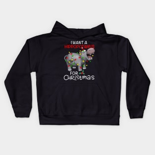 I Want A Hippopotamus For Christmas Xmas Hippo Kids Hoodie